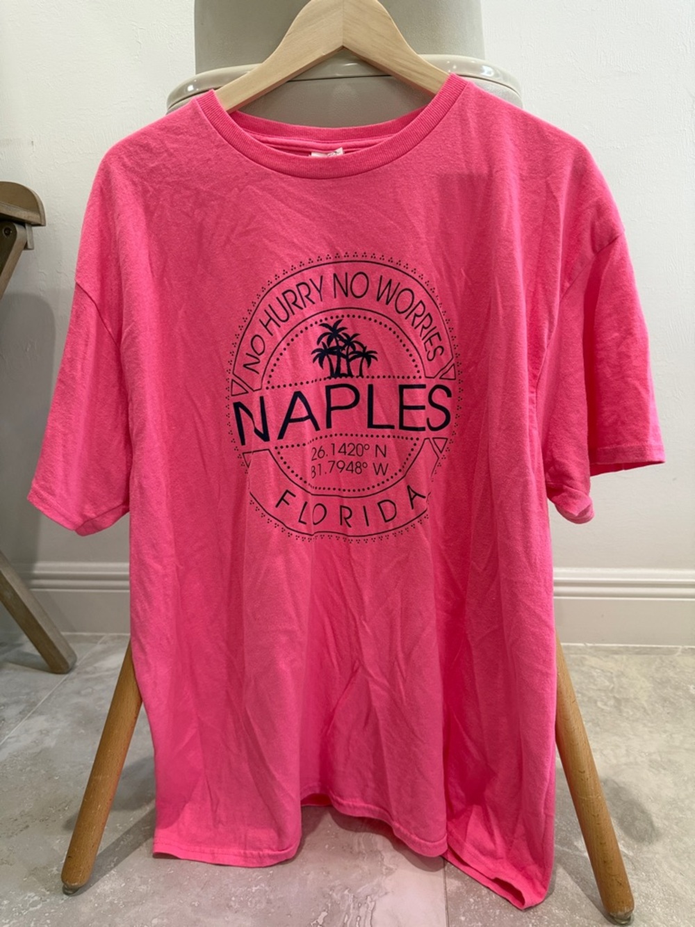Naples Bright Pink Crewneck Tee
